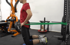 Entrenamiento con bandas elásticas - Kneeling hip thrust